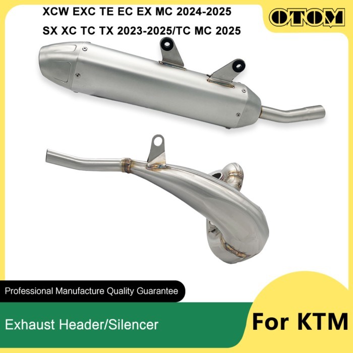 OTOM 2023-2025 Motorcycle Exhaust Muffler Silencer Stainless Steel Connect Pipe For KTM HUSQVARNA S