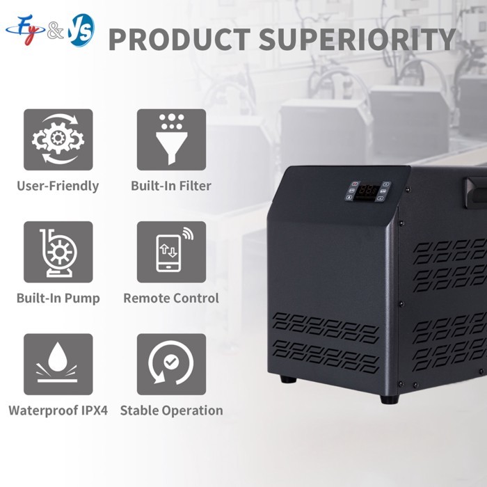 0.3HP Ice Bath Chiller,Water Chiller Machine,Portable Water-Cooled,with Ozone Filter System for Ath