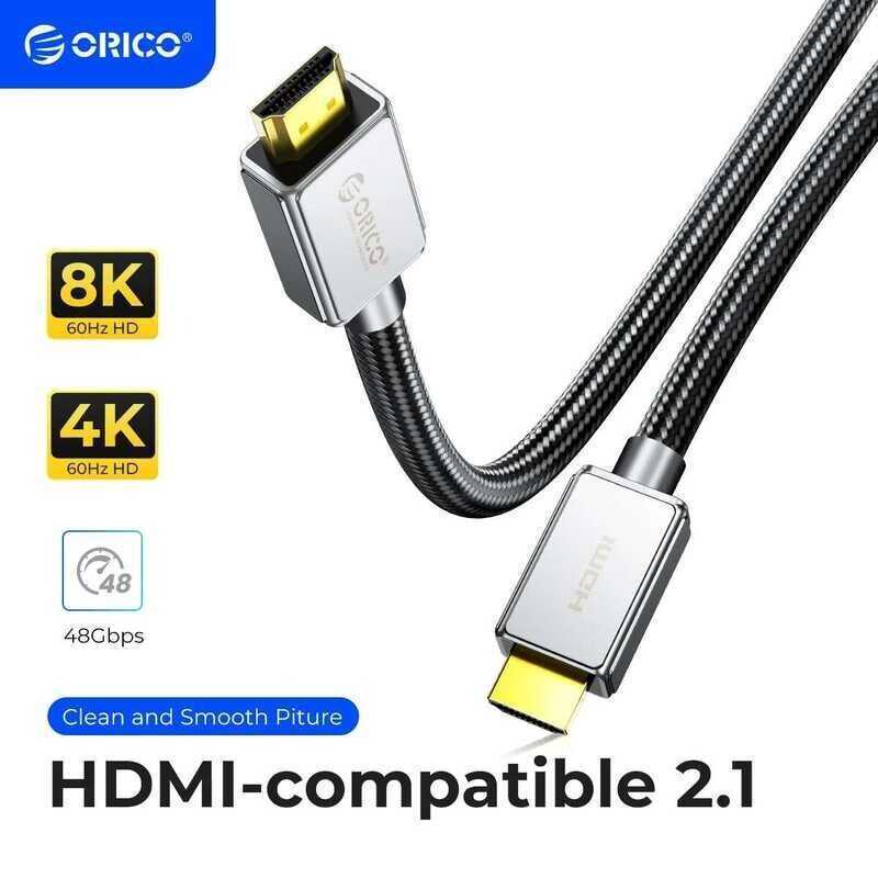 ▥ ORICO Dp2.1 HDMI 8K @ 60Hz 5 3 M สาย Ultra High Speed สําหรับ Ps5 Ps4 กล่องทีวี Xbox EARC Dol