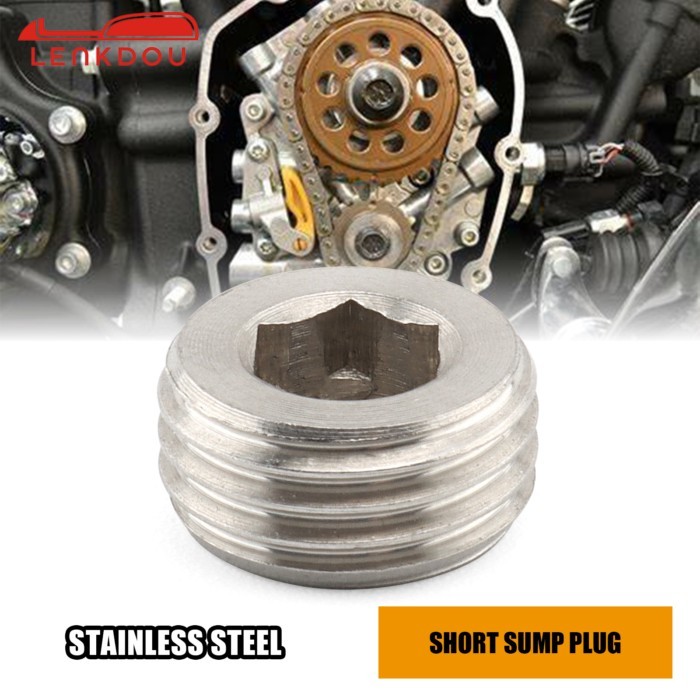 Motorcycle Short Sump Plug For Harley M8 Engine 2017-2022 Twin Cam 1999-2017 Touring Street Glide D