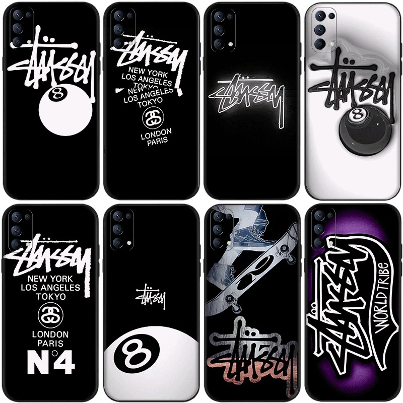 STUSSY สําหรับOPPO F5 A73 F7 F9 A9 F17 F19 Pro A7X F11 A74 F1 Plus R9 R9S TPUความเข้ากันได้นุ่มกรณีเ
