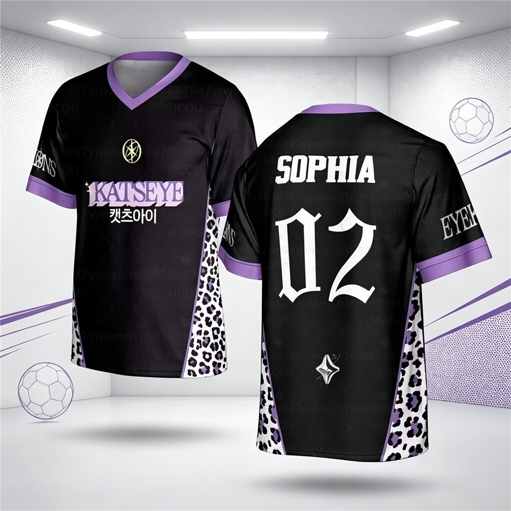 ฤดูร้อนผู้ชายผู้หญิง Casual Sporty Girl Tee กีฬากลางแจ้งเสื้อยืด Tops Katseye Kpop V คอ 3D พิมพ์กราฟ