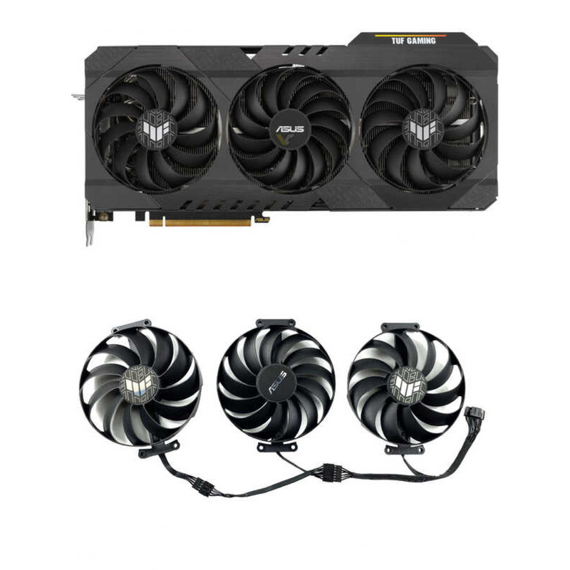 ASUS/ASUS RX6700XT 6800 6800XT 6900XT 6950XT TUF กราฟิกการ์ดพัดลมระบายความร้อน