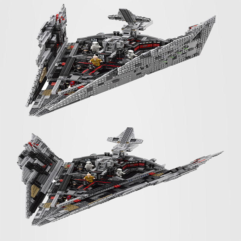 Star Wars คำสั่งซื้อขนาดใหญ่ Star Destroyer 75190 บล็อกตัวต่อสำหรับเด็กของเล่นเด็ก 10901