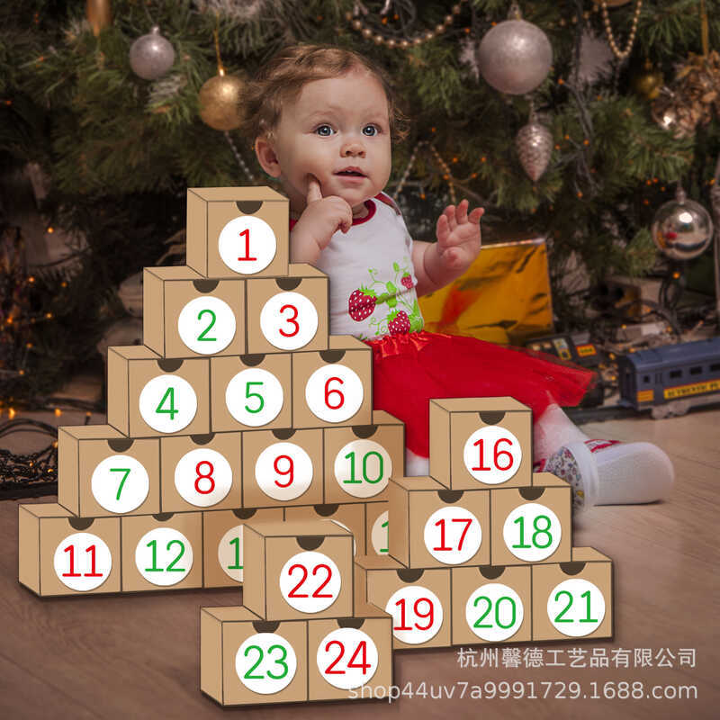 GZ4 Advent Calendar Box Mystery Box Snowflake Counting Calendar Gift Tear Box