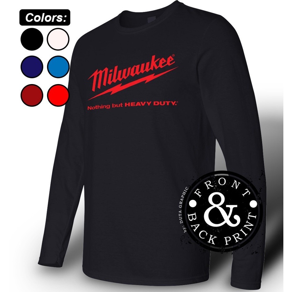 Milwaukee คุณภาพสูงแห้งเร็วระบายอากาศแขนยาว Unisex