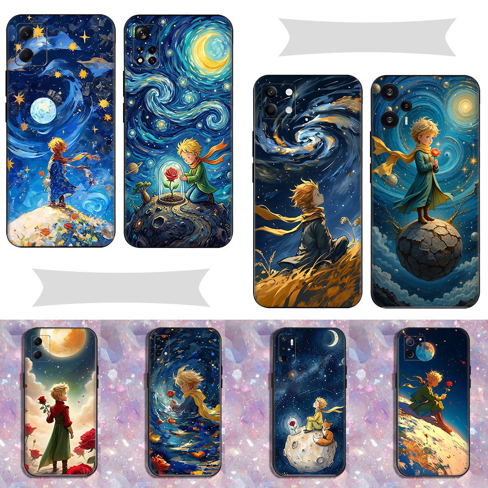 เจ้าชายน้อยและกุหลาบของเขา ^Q1 สําหรับ Xiaomi POCO F5 Pro C65 C55 X5 M6 F6 ความเข้ากันได้ TPU เคสโทร