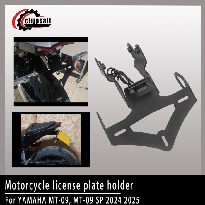 New Motorcycle License Plate Frame ，For YAMAHA MT-09 MT09SP 2024 2025) Rear Fender License Plate Fr