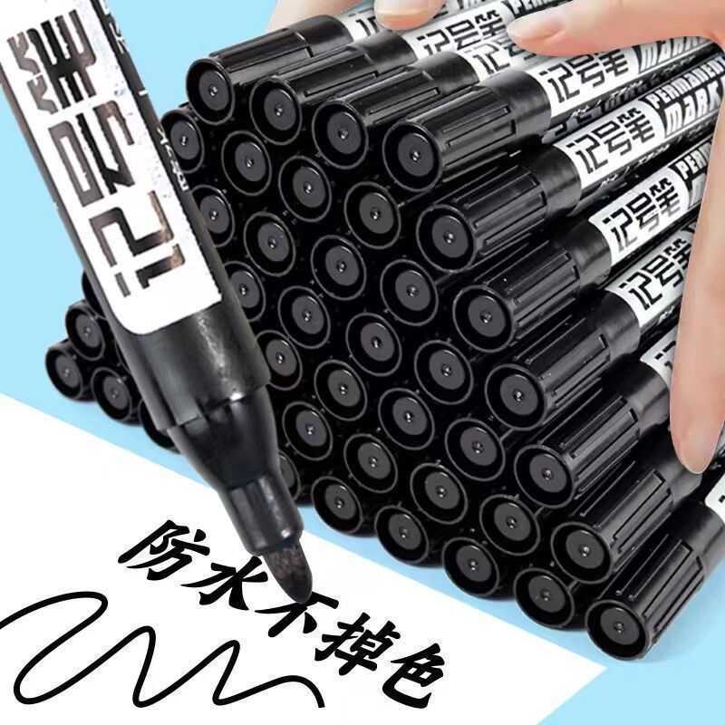 Express Logistics Dedicated Marker Marker Pen Black Oily Big Head Pen Waterproof Quick-Drying ทนทานห
