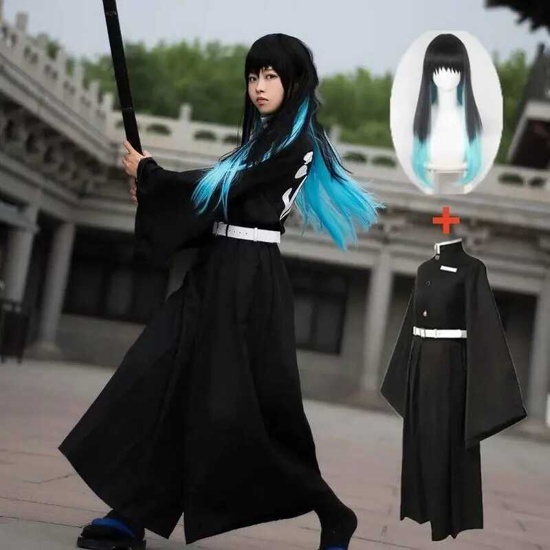 ou Muichirou Costume Anime Demon Slayer Cosplay Kimetsu No Yaiba Kisatsutai Uniform Wig Halloween P