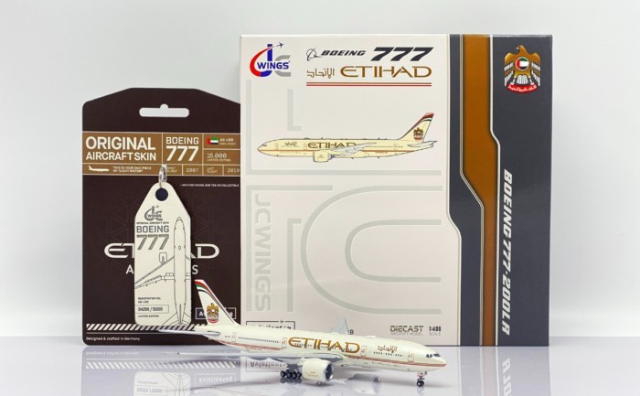 พร้อมสต็อก JC Wings 1: 400 Arthur Airlines B777-200LR A6-LRB ฟรีหนังหัวเข็มขัดรุ่นรถรุ่นลิมิเต็ด