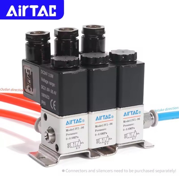 AIRTAC Original Pneumatic 3/2 Way Combination Series Solenoid Valve 3V1-06 M5 Integrated Valve 3V1-