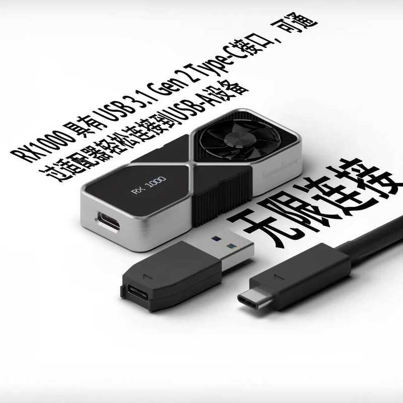 Y Hard Disk Box Self-Assembled Sound Drill RX10Type-C Solid State กราฟิกการ์ดรุ่นฮาร์ดดิสก์มือถือพัด