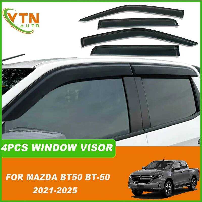 สําหรับMazda Bt50 Bt-50 2021 2022 2023 2024 2025 หน้าต่างVisor Sun Rain Grd Deflectorกระจกรถอุปกรณ์เ