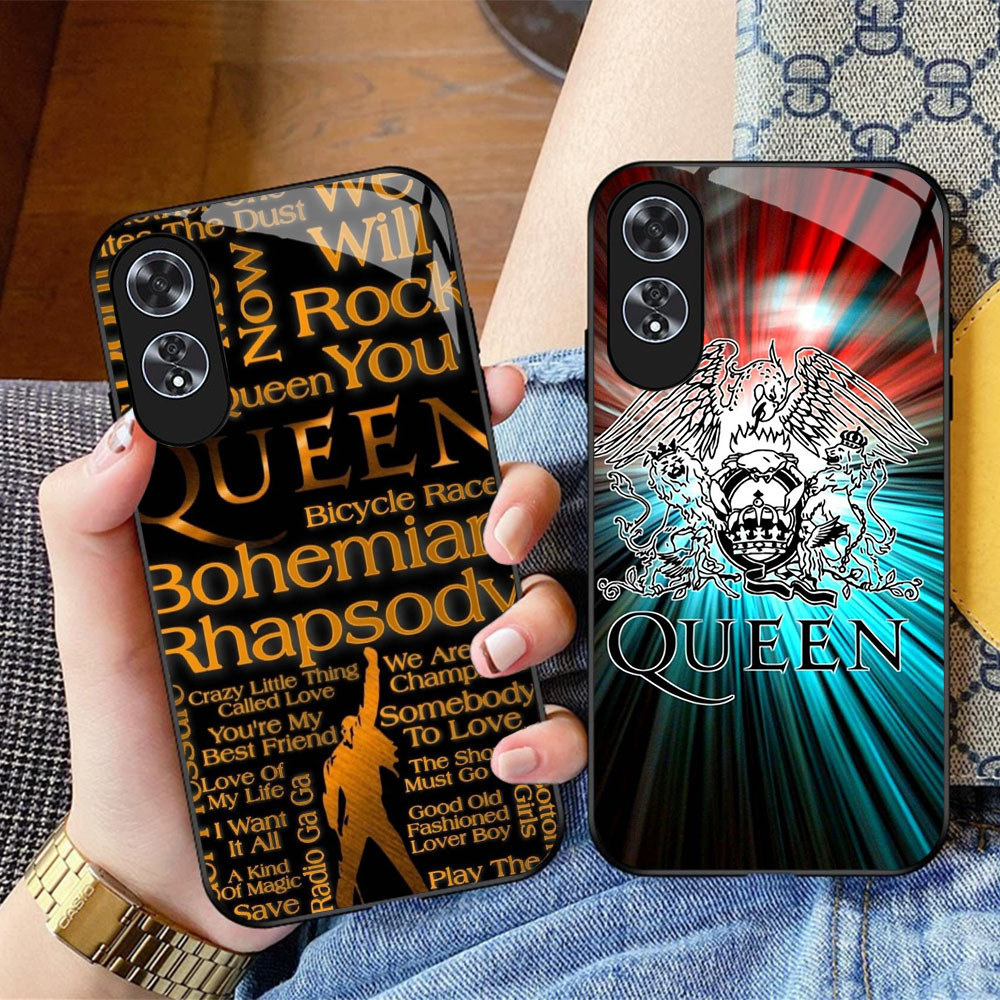 CK-1 AC DC Queen Nirvana HD Glass Casing สําหรับ OPPO A60 A38 A79 A98 A78 A18 A58 Reno 8T 11F
