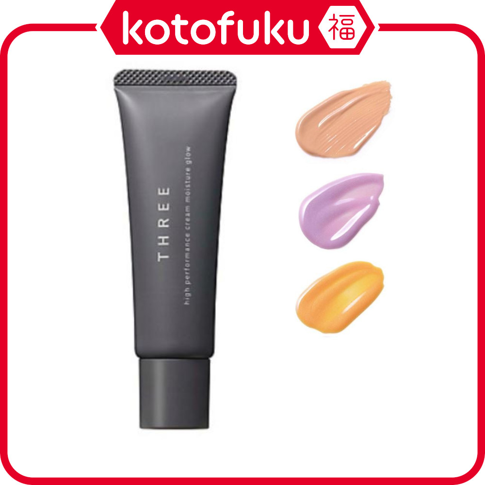 Japan THREE High Performance Cream Moisture Glow (#01 / #CHIC BEAT / #SWING BEAT) 30g