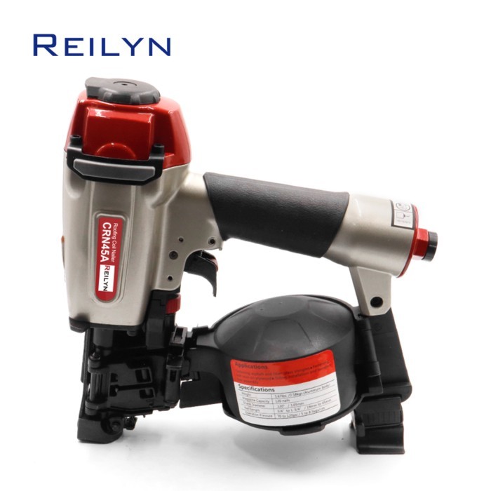 Reilyn Roofing Nail Gun CRN45A Big Cap Coil Nailer for 19-45mm Roof Nails Asphalt Shingles Pneumati