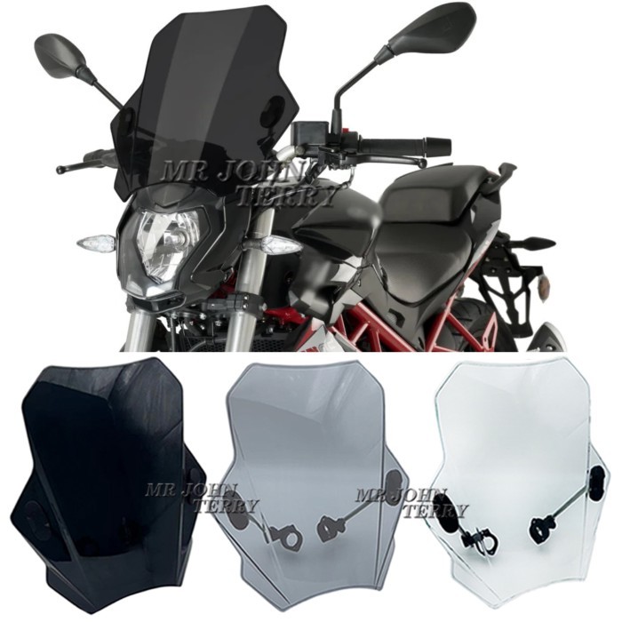 For BENELLI BN125 BN 125 BN 251 BN 302 BN 302S Motorcycle Windscreen Windshield Covers Screen Smoke