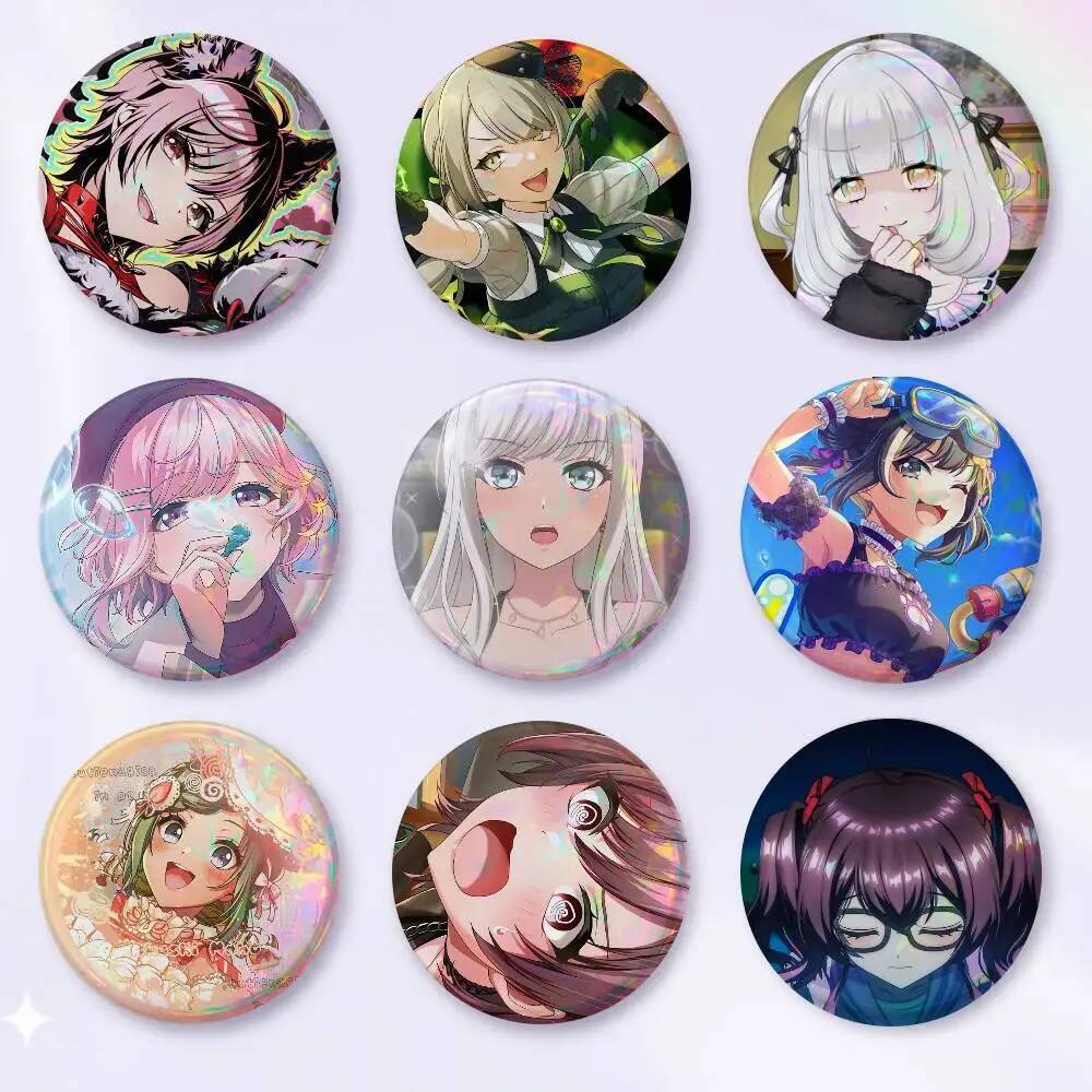 A-D4DJ Abysmare Virtual Art Badges ปุ่มรอบ Creative Pin เข็มกลัดป้ายกระเป๋าอุปกรณ์ตกแต่งแฟนรวบรวมเพื