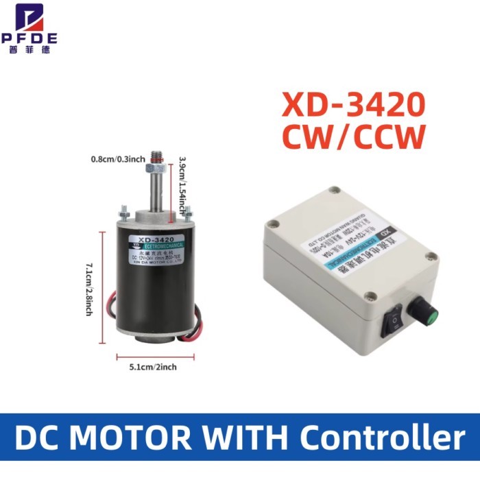 set  XD-3420 30W High Torque DC Motor 12V/24V Permanent Magnet Motor Mini DC Motor DIY Generator Mo