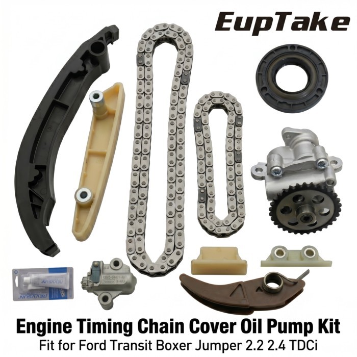 Engine Timing Chain Cover Oil Pump Kit for Ford Transit Boxer Jumper 2.2 2.4 TDCi 1372807 BK2Q6K261