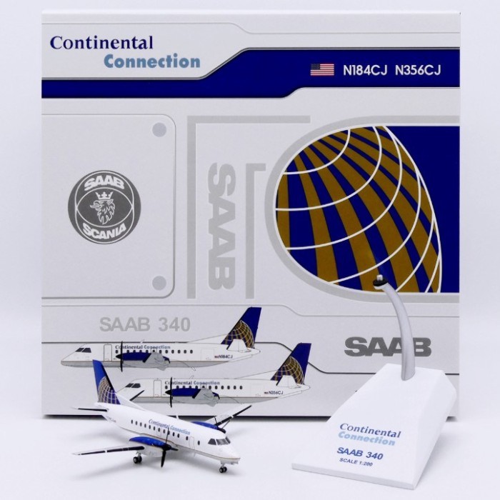 คลังสินค้าพร้อม JC Wings 1: 200 สายการบินแผ่นดินใหญ่อเมริกัน SAAB340B Sabo 340B N184CJ รุ่น Out of P