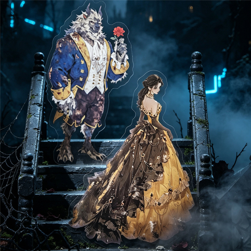 10 ชิ้น/1 ล็อต kawaii เครื่องเขียนสติกเกอร์ Fairy Tale Rhapsody เรือสําเภาบันทึกตกแต่ง Scrapbooking DIY Craft สติกเกอร์
