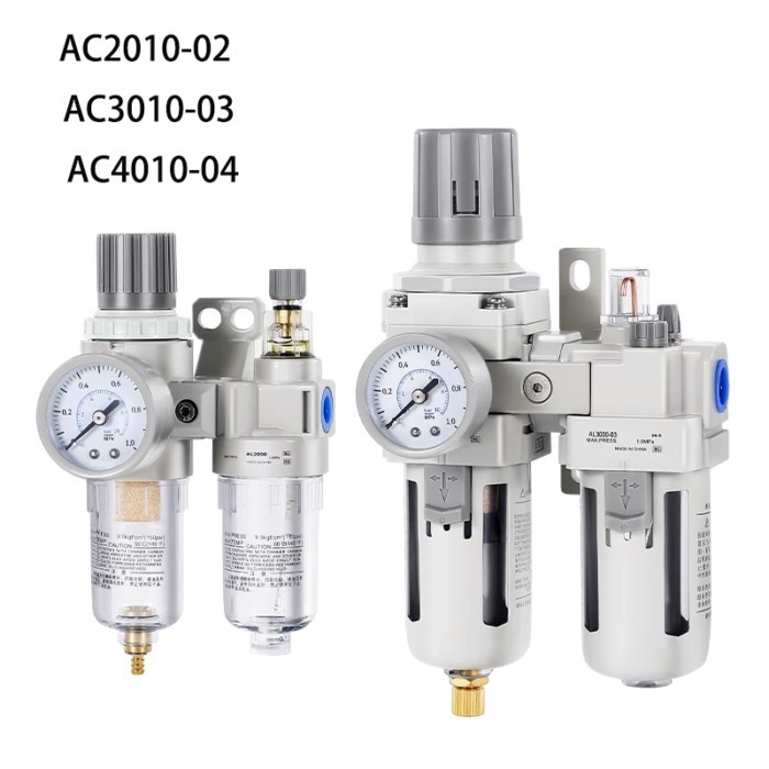 Metallic AC2010-02 AC3010-03 AC4010-04 Pneumatic Pressure Regulator Oil Water Separator Manual Drai