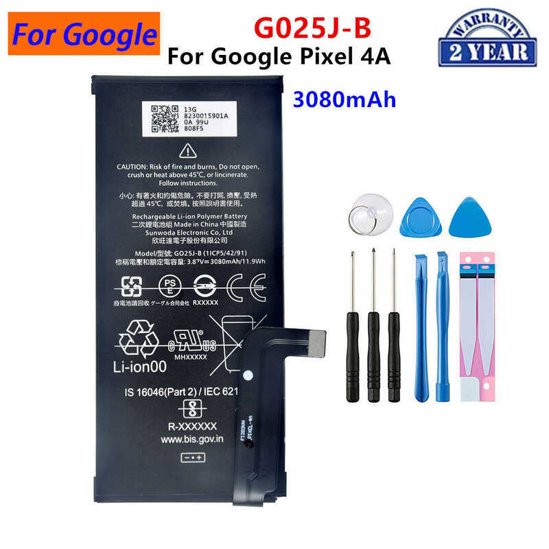 G025j-B Gle28 G20m7 Gd1j6 G020a-B G020i-B Gtb1f G63qn แบตเตอรี่สำหรับ Google 3 3A 4 4A 4Xl 5 6 8A P