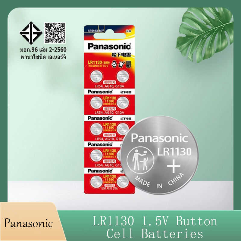 Panasonic Lr1130 189 Ag10 Lr54 Sr54 1.5V Button Cell Batteries For Watches And Toys Counting Down T