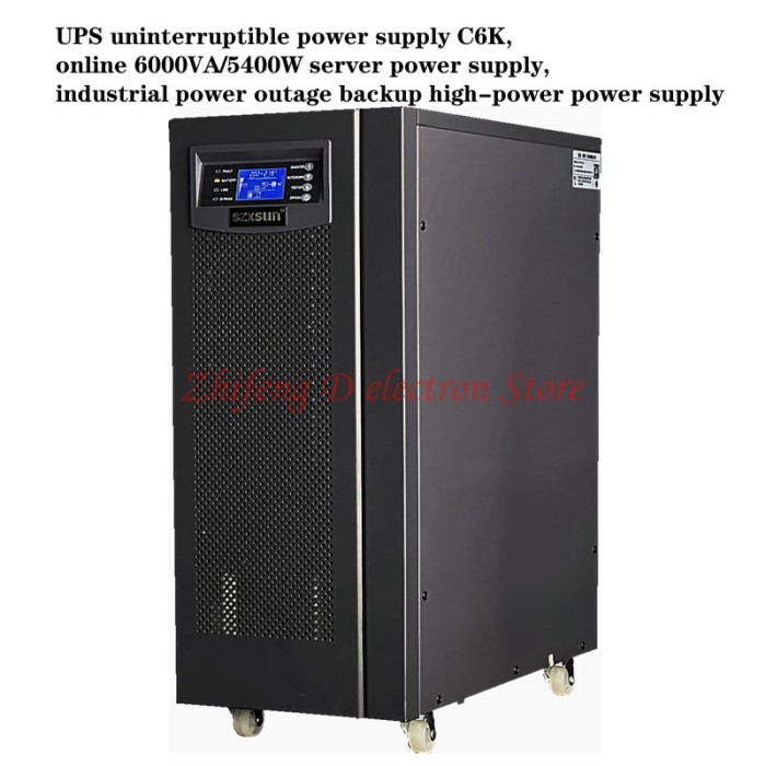 UPS uninterruptible power supply 6KVA/5400W online/sine wave, automatic charging. Automatic voltage