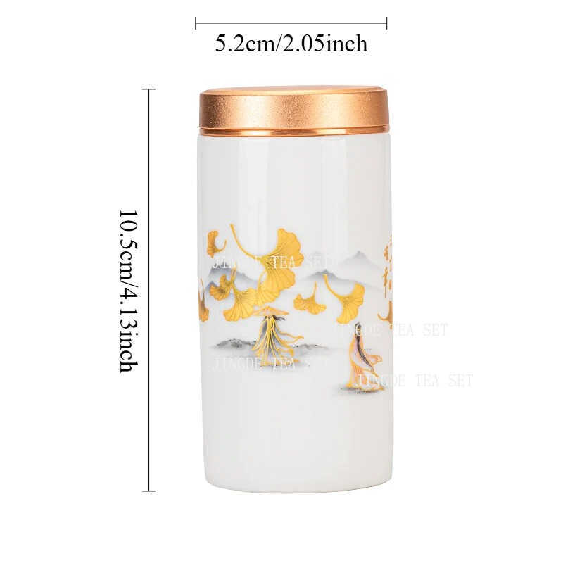 0Ml Ceramic Sheep Jade White Porcelain Small Jar Portable Travel Storage Sealed Jar Canister Coffee