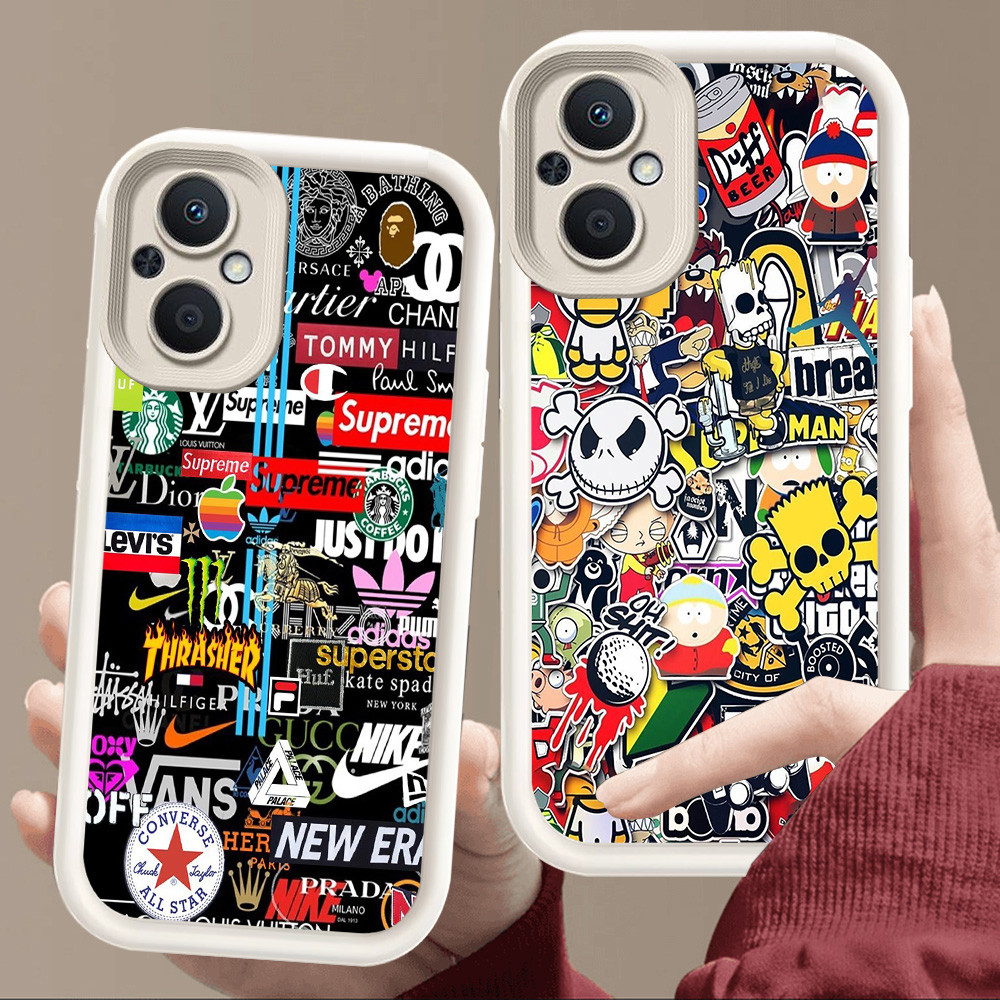 เคสสําหรับ OPPO Reno 7Z ค้นหา X5 8 7 8Z Lite 5G นุ่มสีขาว E109 ใหม่ VP