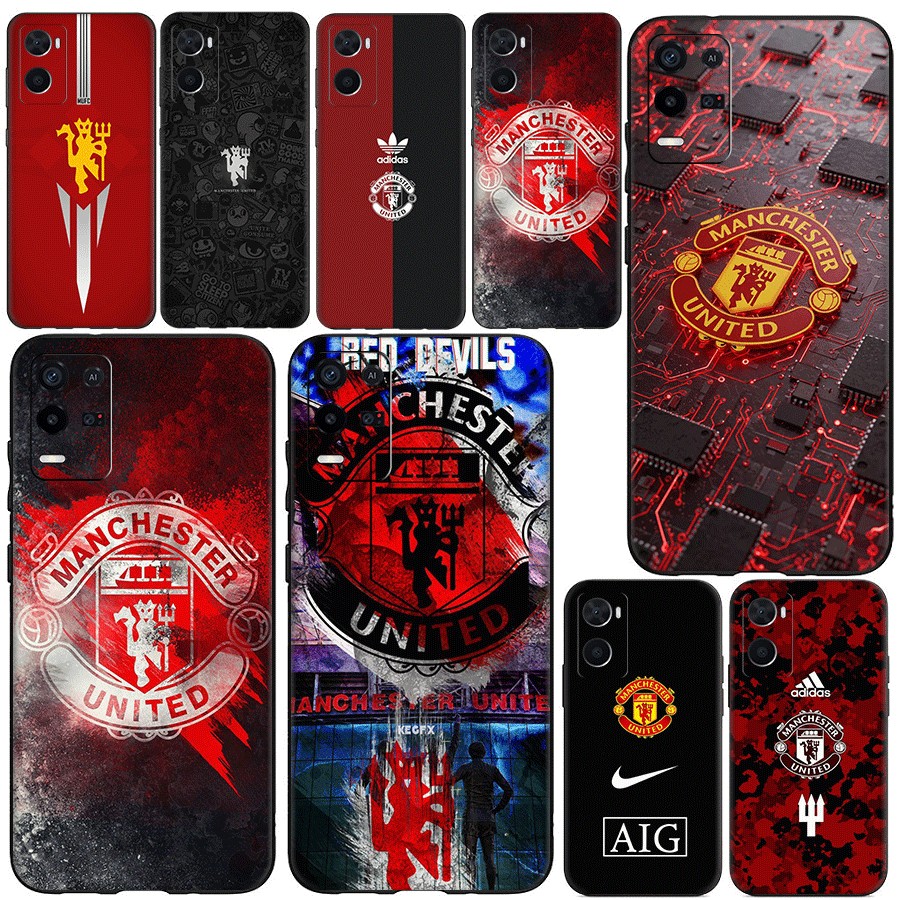 D-14Manchester United FCสําหรับRealme 3 5 6 7 8 Pro 5i 5s Q 6i 7i TPUซิลิโคนอ่อนนุ่มกันกระแทกเคสโทรศ