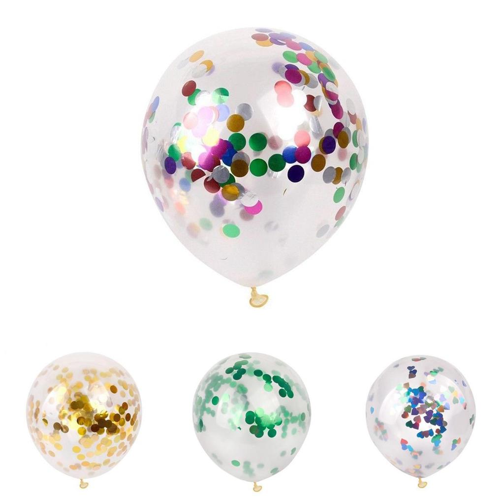 12 "Elegant Confetti Balloon Latex Helium เหมาะสําหรับตกแต่งสถานที่วันเกิดและงานแต่งงาน