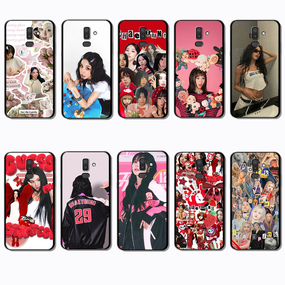 เคสโทรศัพท์สีดําแบบนุ่มสําหรับ Samsung Galaxy J8 2018 เคส Chaeyoung