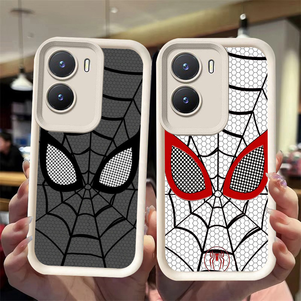 J-39 Spider-man ดำขาวชมพูเคสโทรศัพท์หรับ VIVO Y15S Y02S Y15A Y16 Y01A Y01 IQOO Z7i