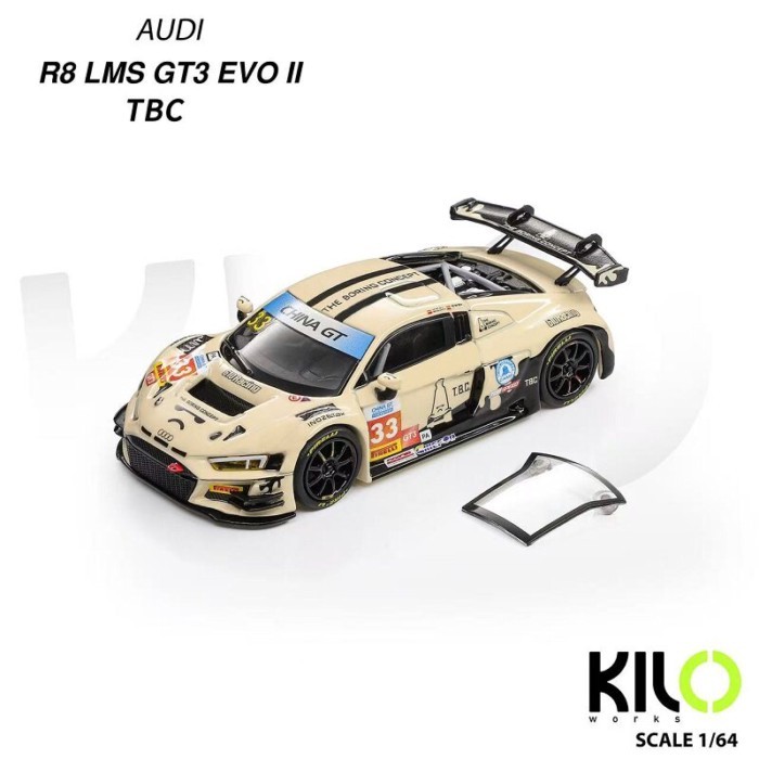 พร้อมส่ง KILO1: 64 Audi R8 LMS GT3 EVO TBC Joint Alloy Car Model