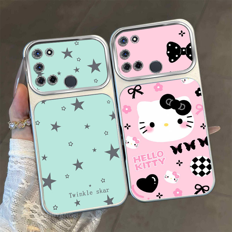 เคสสําหรับRealme 7i C17 Large Window Matte Advanced Silicone anti drop soft Caseพร้อมการป้องกันเลนส์