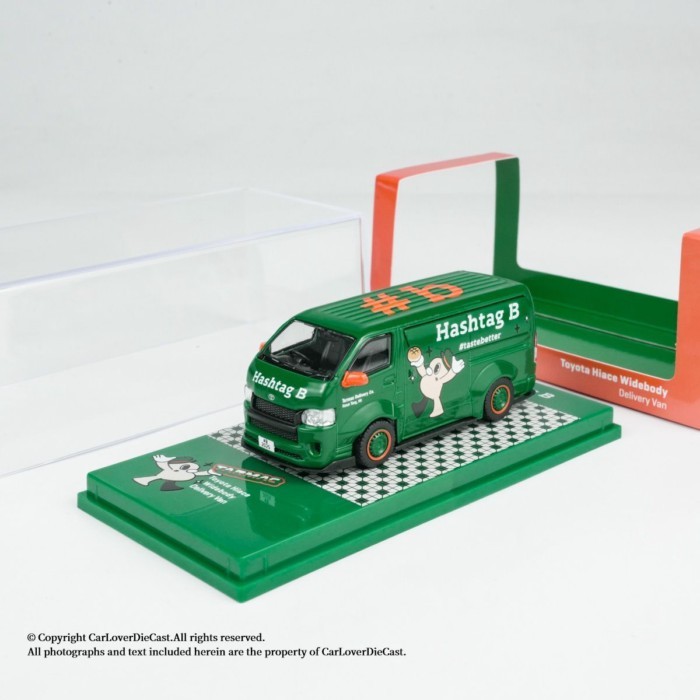 TW 1: 64 Toyota Hiace Hashtag B Wide Body Special Edition โมเดลรถจําลอง Out of Print Car Model