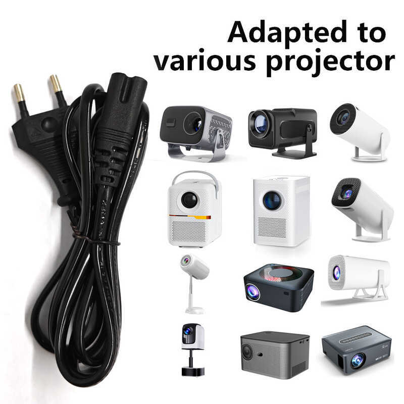 โปรเจคเตอร์ HY3/Pro/HY320/Mini โปรเจคเตอร์สายไฟมาตรฐานยุโรปอเมริกันมาตรฐานสายไฟ