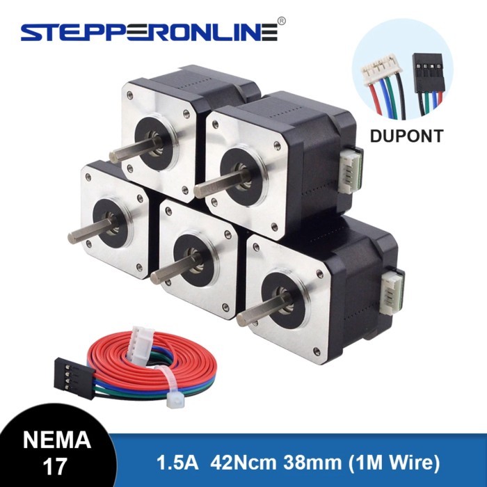 STEPPERONLINE Nema 17 Stepper Motor 38mm 42 Motor 42Ncm 1.5A Nema17 Stepper 4-lead for CNC 3D Print