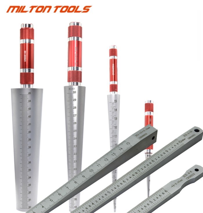 Conical Feeler Gauge Taper Cone Cylinder Gauge for Measuring Hole Size Diameter Wedge Feeler Gauge