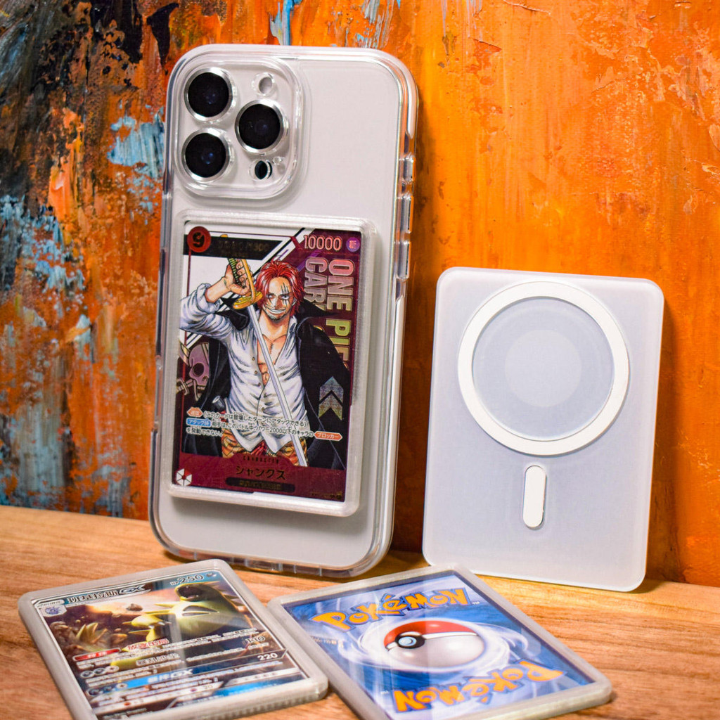 64x90 มม.แม่เหล็กดูดการ์ดสนับสนุนกรณีการ์ดพร้อม Pokémon Card เคสโทรศัพท์ Magsafe กระเป๋าการ์ด 16promax 17 ป้องกัน