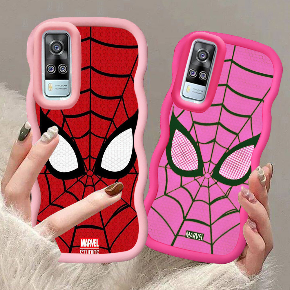 MERAH A-26 Spiderman Casing สําหรับ VIVO Y33 Y51a Y51 Y53s Y31 สีดําสีแดงสีชมพู Case