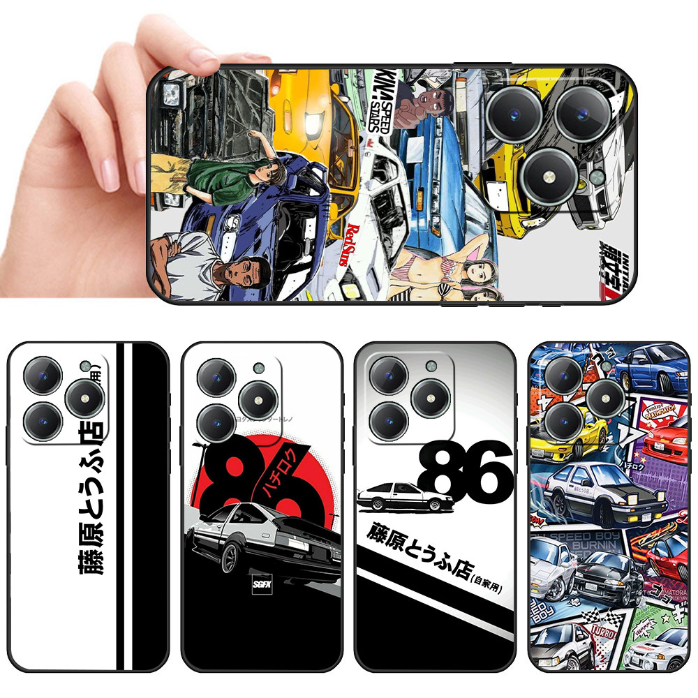 เคสโทรศัพท์สีดําแบบนุ่มสําหรับRealme C61 C63 SX51 toyota ae86 ปลอกเคสโทรศัพท์มือถือป้องกันการตก