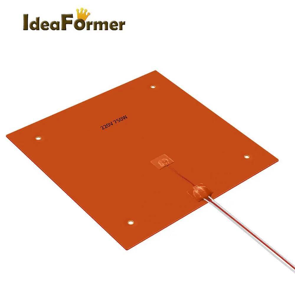 TA ซิลิโคนร้อนเตียง 220V 24V 220/235/300/400 มม.ความร้อน Pad 750 W/500 W ยืดหยุ่นกันน้ําอุ่นเตียงสํา