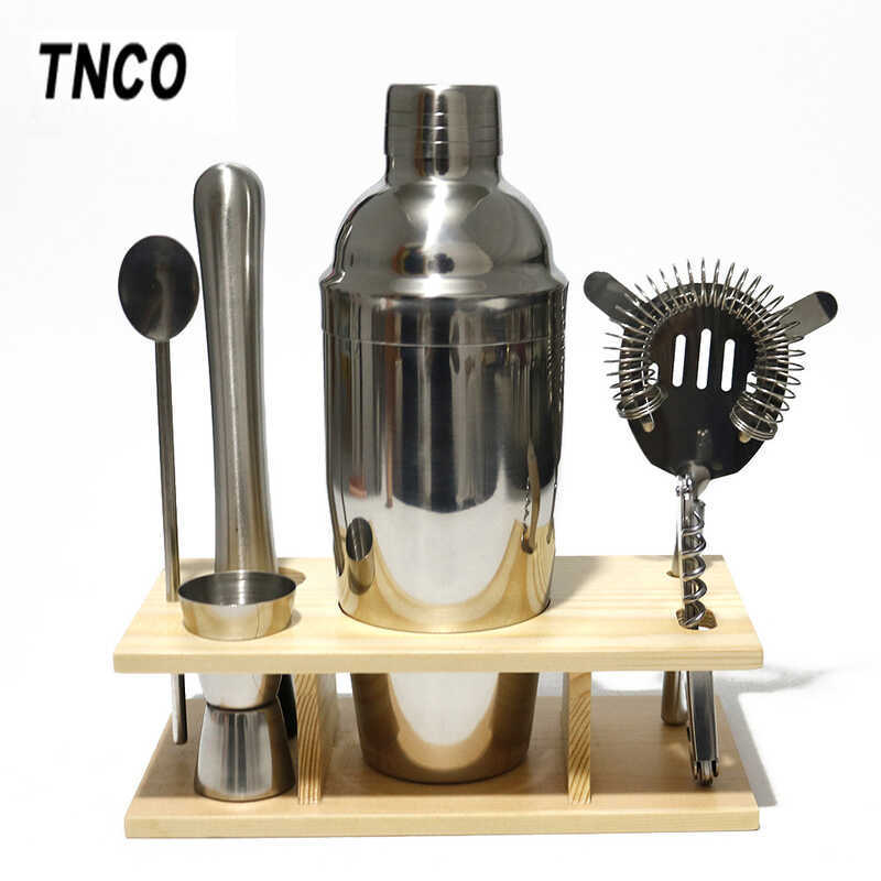Bar Utensils Shaker Mixing Glass ชุดเก้าชิ้น