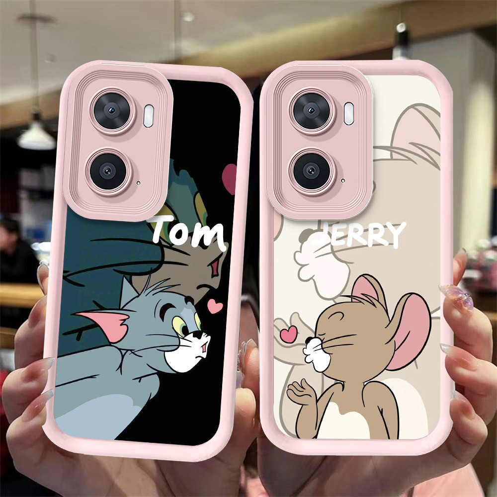J-6 Love Couple ดำขาวชมพูเคสโทรศัพท์หรับ VIVO Y15S Y02S Y15A Y16 Y01A Y01 IQOO Z7i