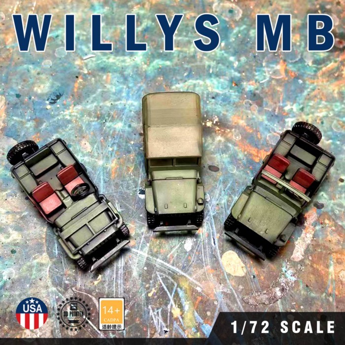 T Tank World Handheld War 1/72 Willis Jeep รถออฟโรดสําเร็จรูปกล่องเครื่องประดับไข่